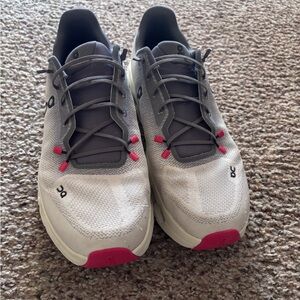Men's Athletic Shoes in White and Pink by On